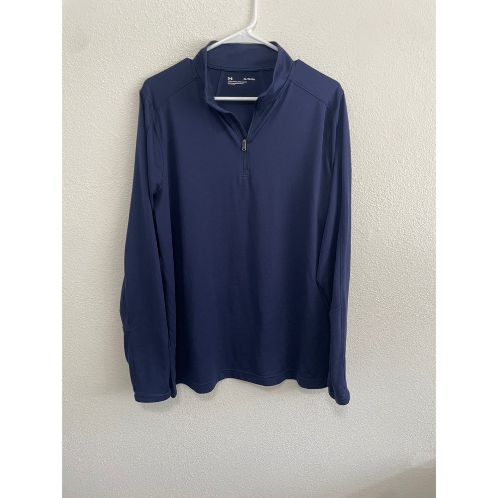 Under Armour Pullover Men XL Navy Blue Excellent 1/4 Zip Tech 2.0 Long Sleeve